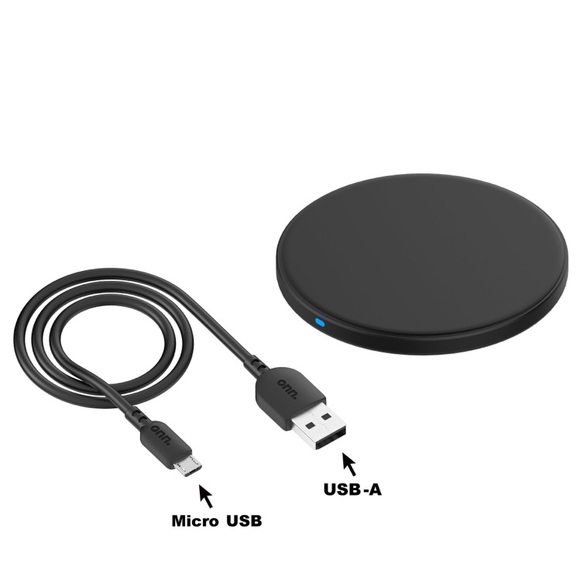 onn. 5W Wireless Charging Pad, Black,Brand New - Picture 2 of 7